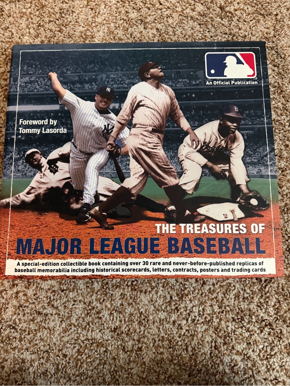 The Treasures of MLB Collectible Book - Blue/Orange Cover